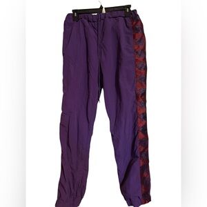 Samii Ryan nylon Purple Track Pants Red Accents ladies medium